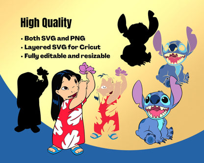 Lilo and Stitch SVG, PNG Bundle