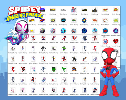 Spidey and his Amazing Friends SVG, PNG bundle