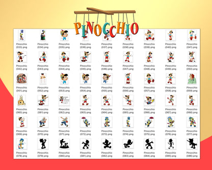 Pinocchio Clipart SVG, PNG bundle