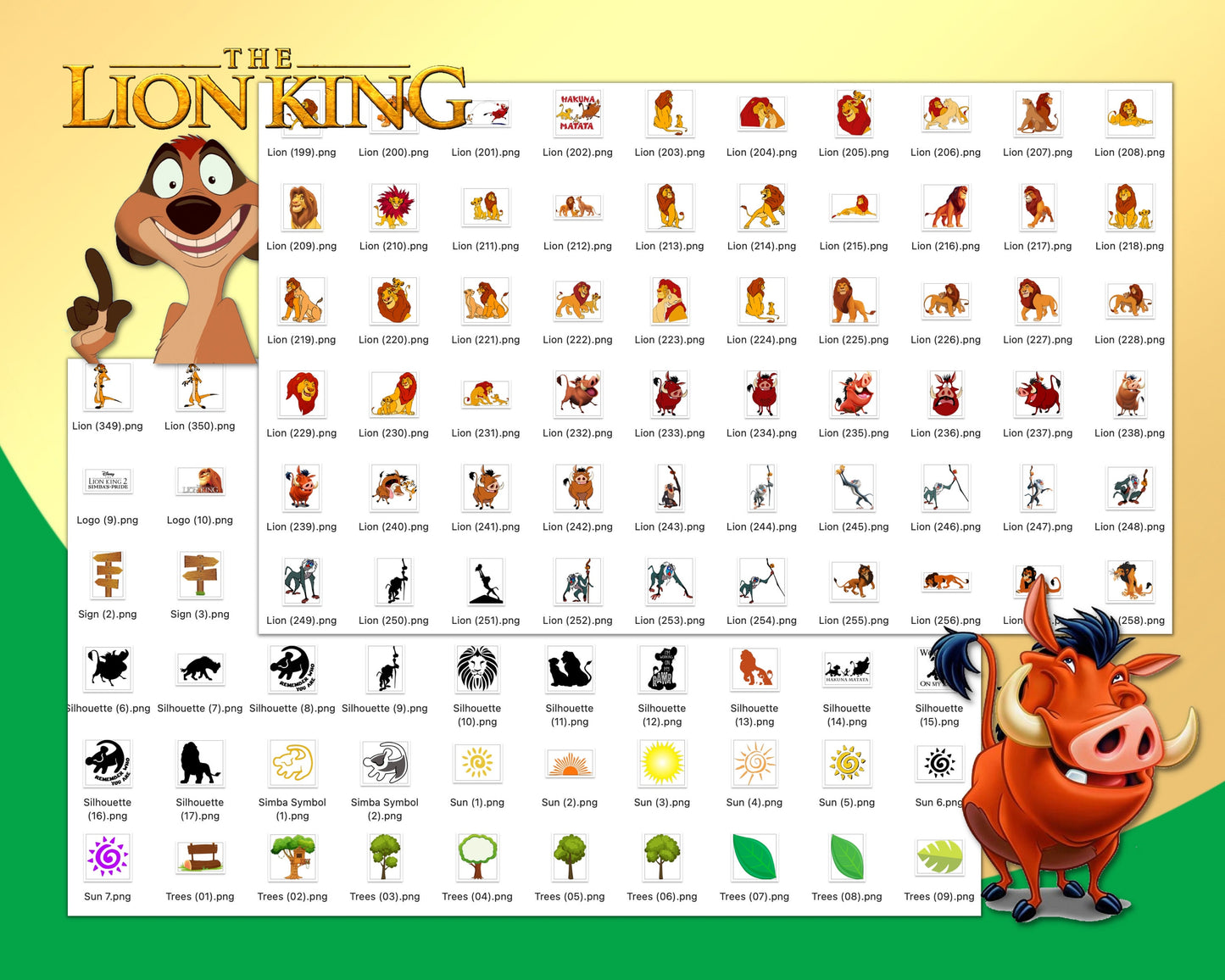 Lion King Clipart PNG bundle