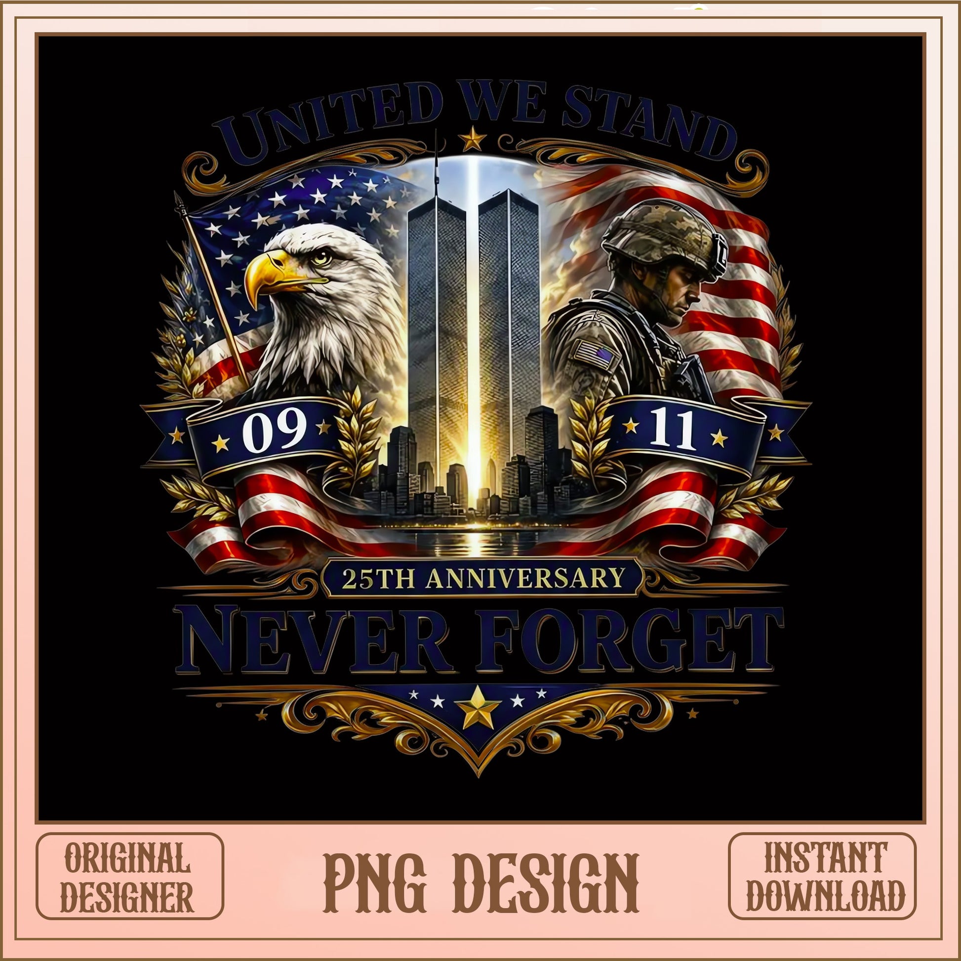 9/11 Never Forget PNG, United We Stand Patriotic PNG, Memorial PNG