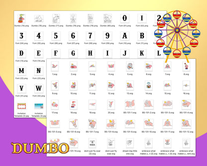 Dumbo PNG, SVG Clipart bundle