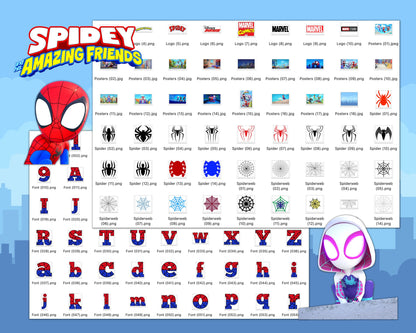 Spidey and his Amazing Friends SVG, PNG bundle