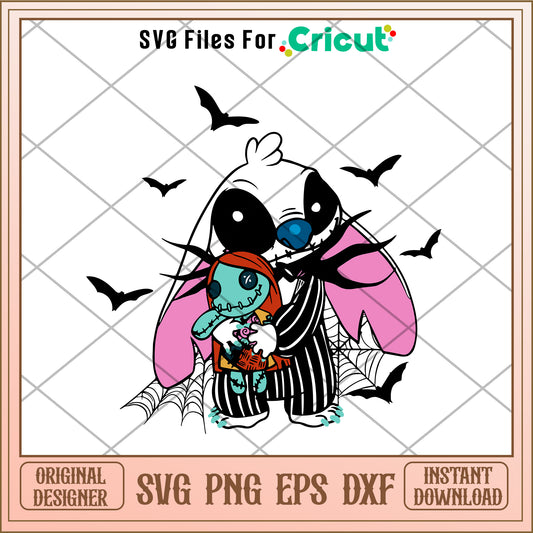 Stitch As Jack Skellington halloween svg