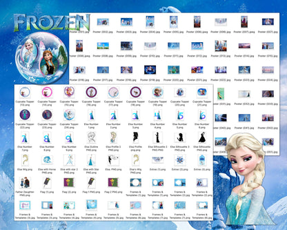 Frozen Clipart SVG, PNG bundle