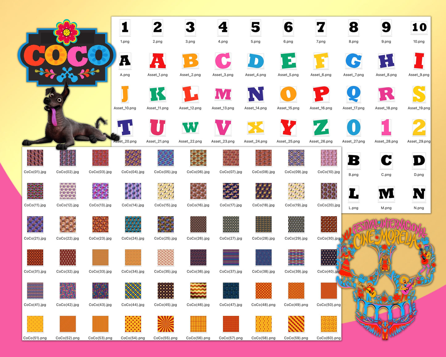 Coco disney Clipart PNG bundle
