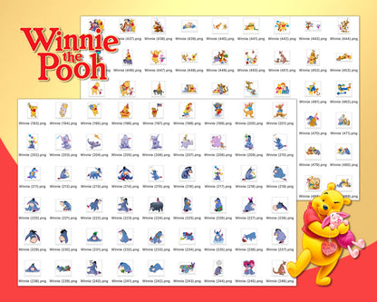 Winnie the Pooh Clipart PNG Bundle