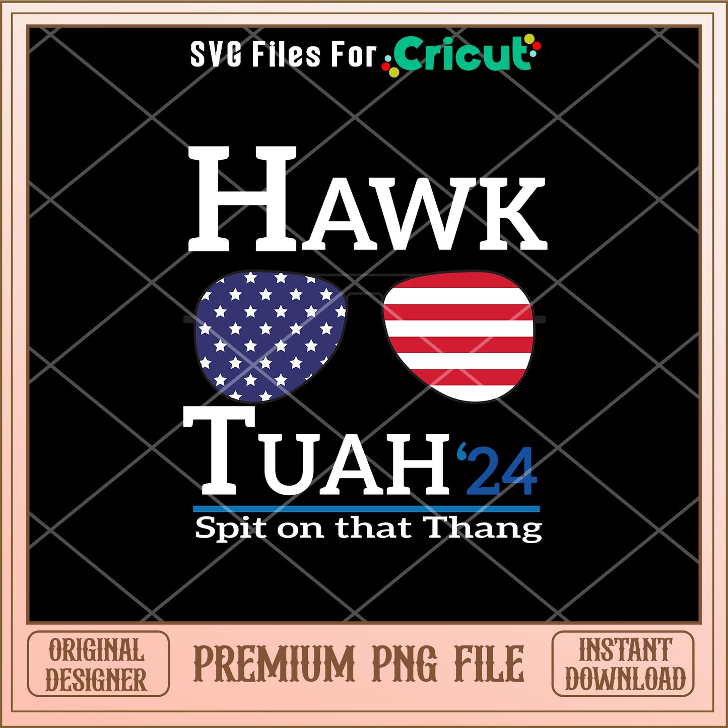 Glass american Hawk tuah png