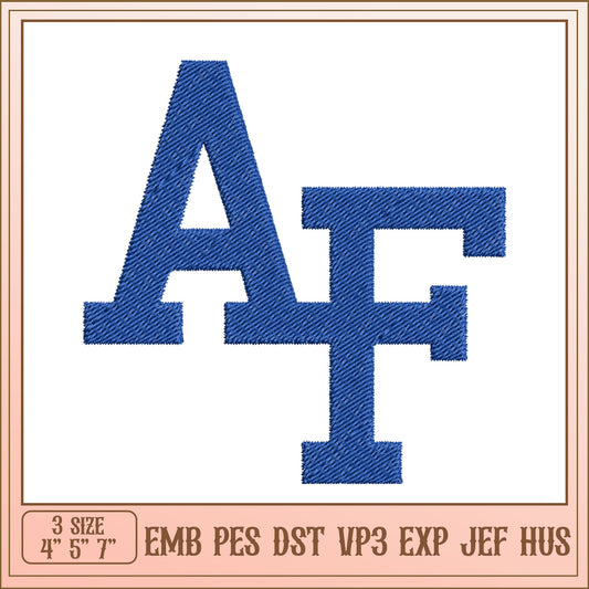 AF Embroidery Design 3 Sizes