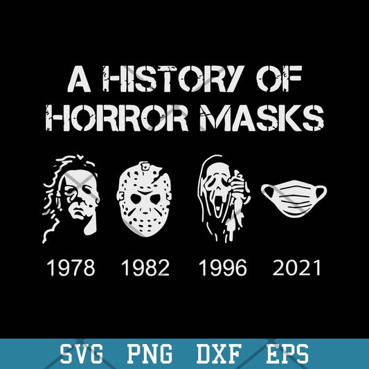 A History Of Horror Masks Halloween Svg, Horror Characters Svg-Svgfilesforcricut