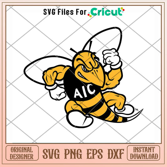 AIC Yellow Jackets Logo Svg, AIC Yellow Jackets Svg, NCAA Svg