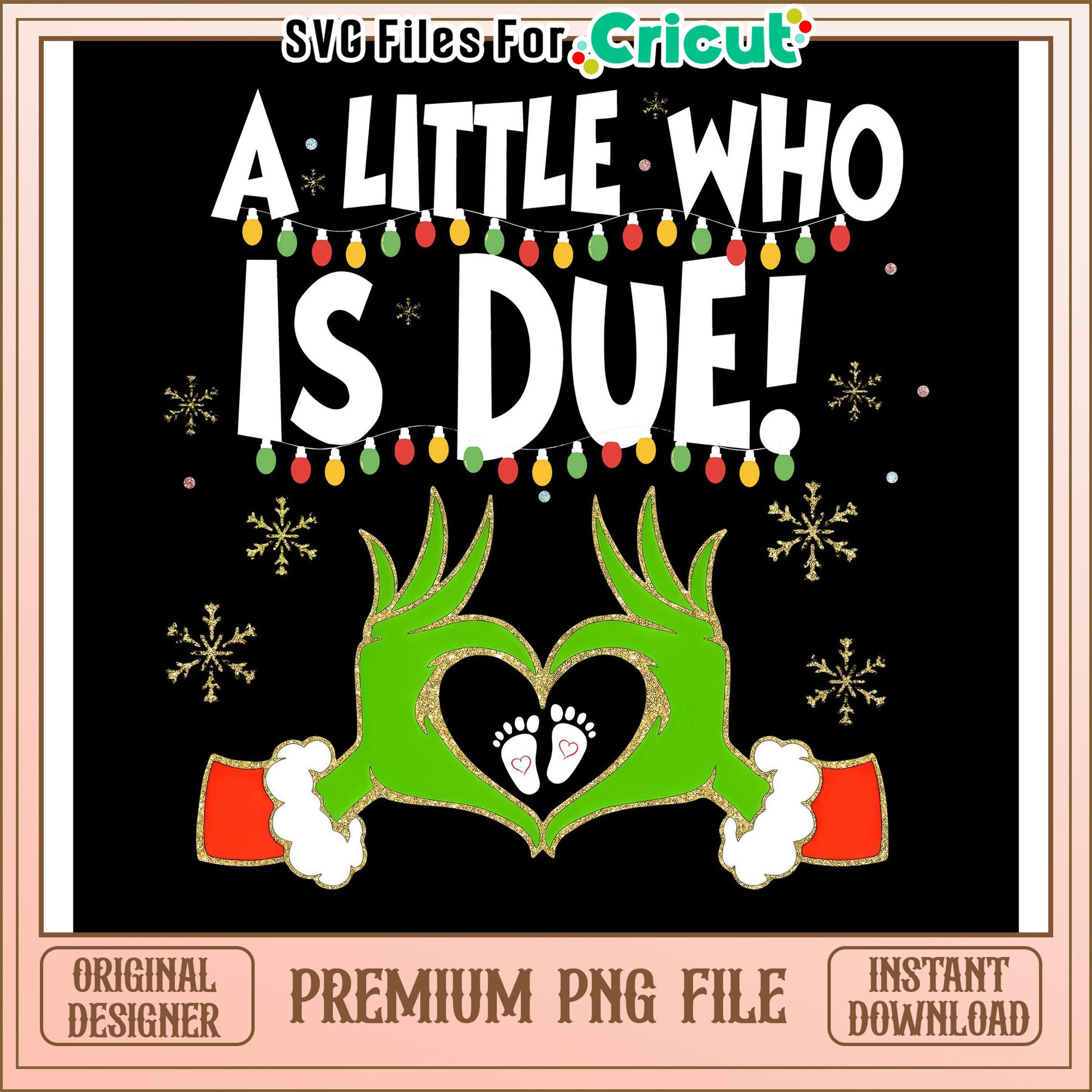 A Little Who Is Due Baby Announcement Design, Premium PNG File