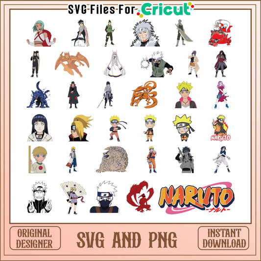 Naruto anime bundle svg, naruto characters​ svg, anime svg