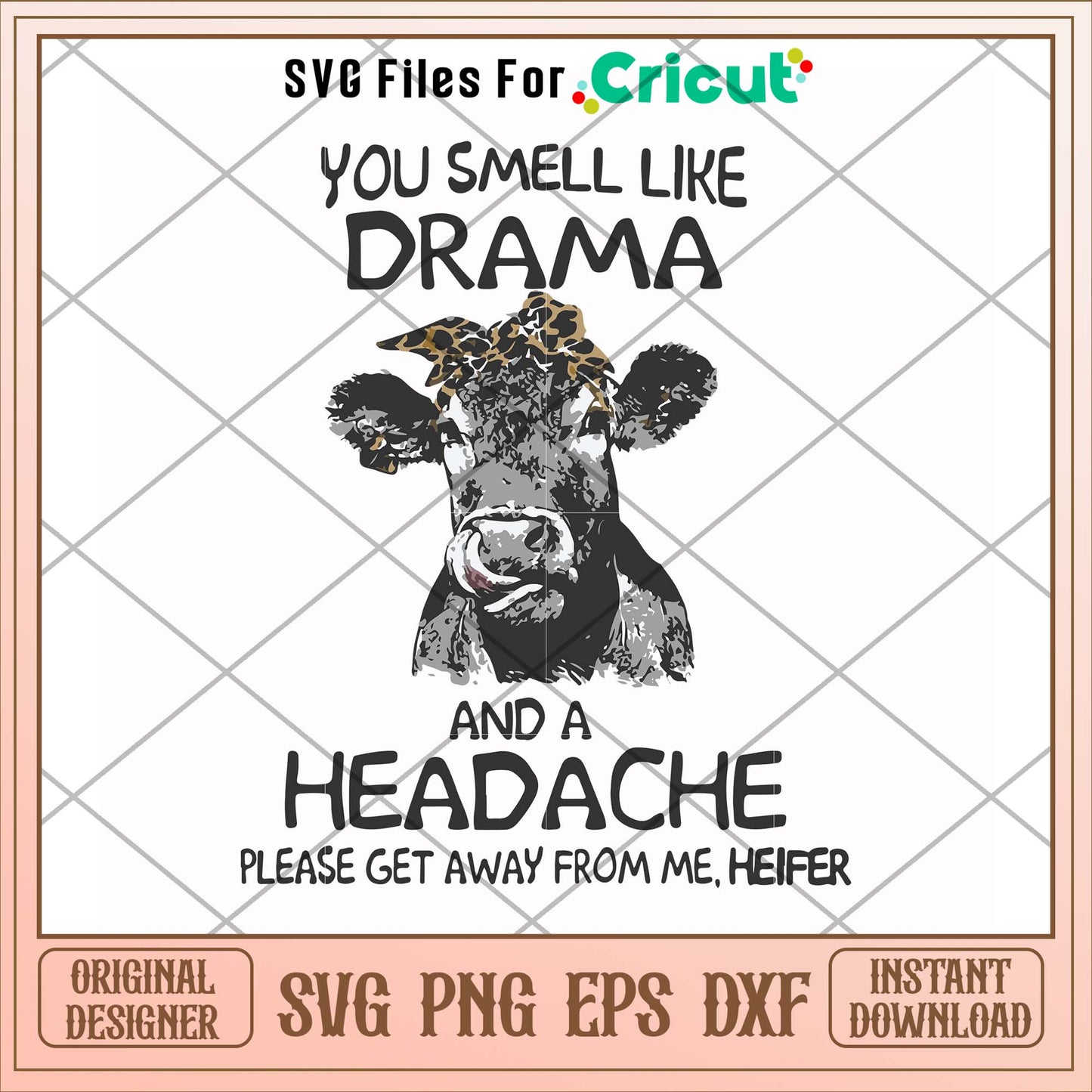 A headache please get away from me cow svg, get away svg, funny svg