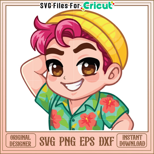 Abby chibi character svg, kpop cartoons svg, saja huntrix svg