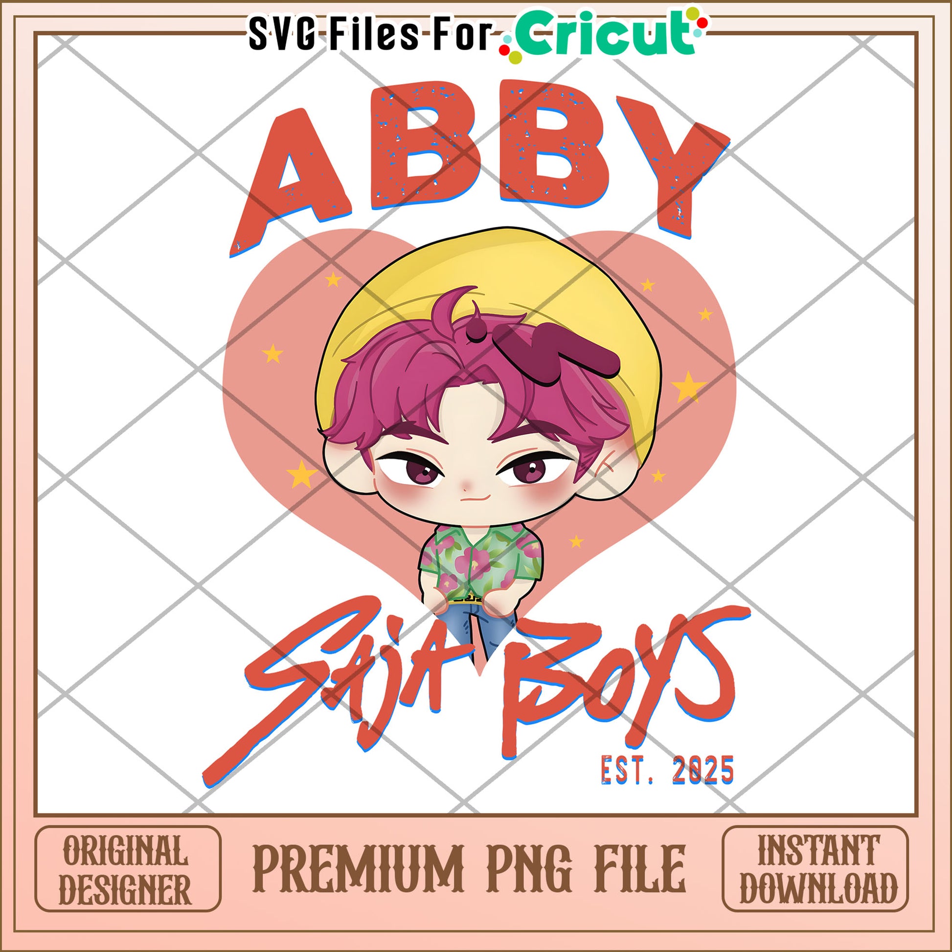 Abby saja boys png, kpop cartoon png, saja boys png