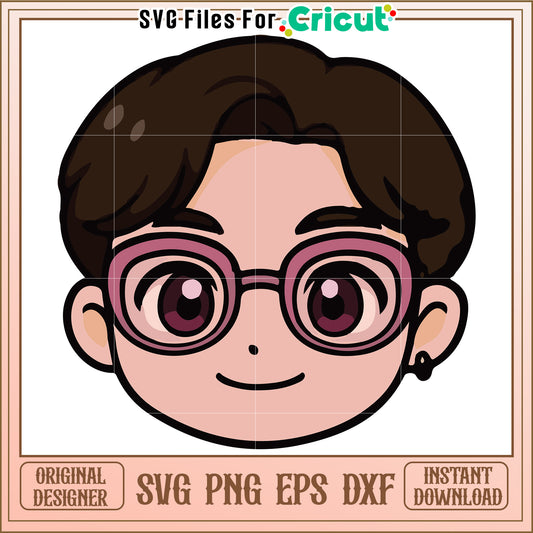 Abs head character svg, kpop cartoons svg, saja huntrix svg