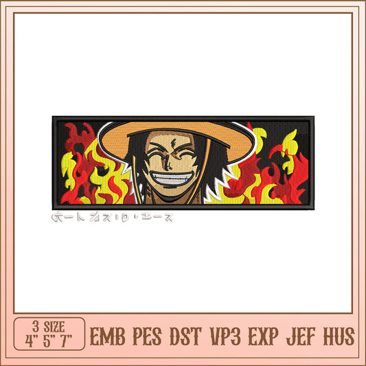 Ace One Piece Embroidery Design