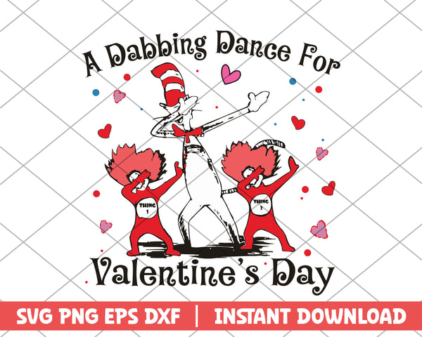 A dabbing dance for Valentine's Day svg 