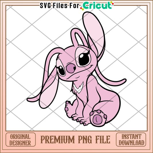 Adorable Angel Stitch PNG Cricut File