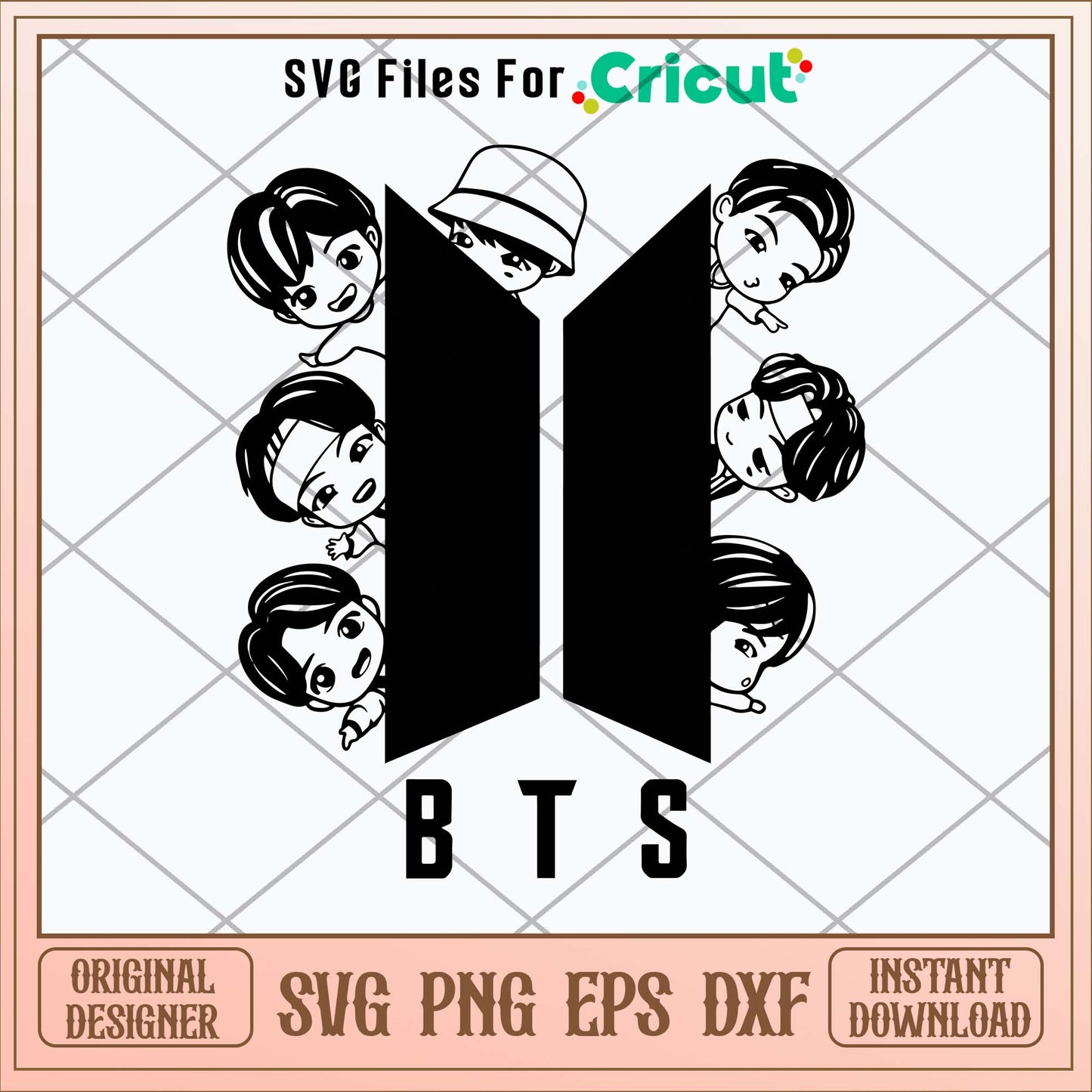 Adorable TinyTan BTS Member SVg-Svgfilesforcricut