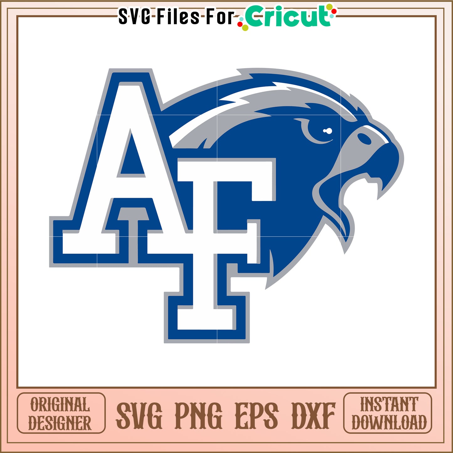 Air Force logo design in SVG format, perfect for Cricut projects.