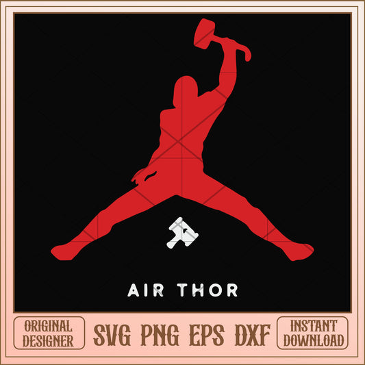 Air thor logo jordan design svg, design svg, funny svg