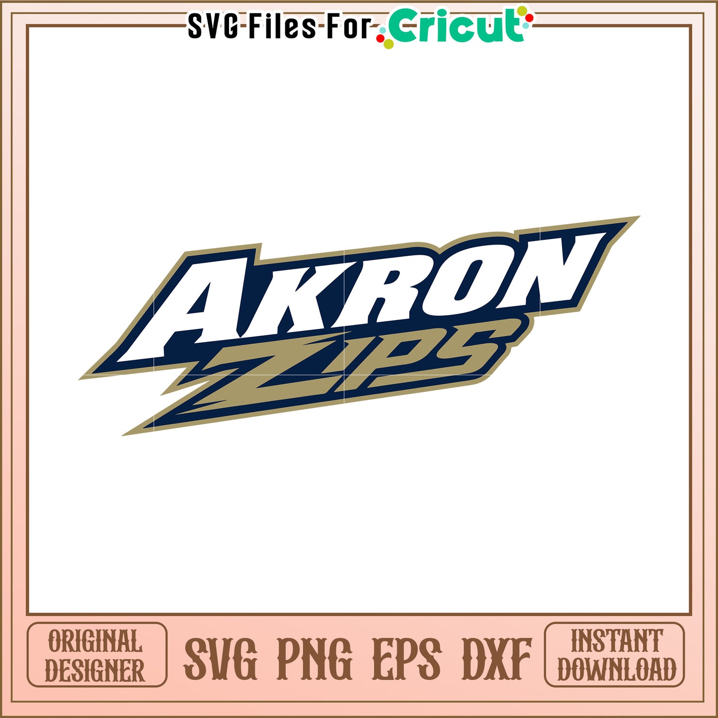 Akron Zips SVG File for Cricut, Perfect for Sports Apparel and Crafts