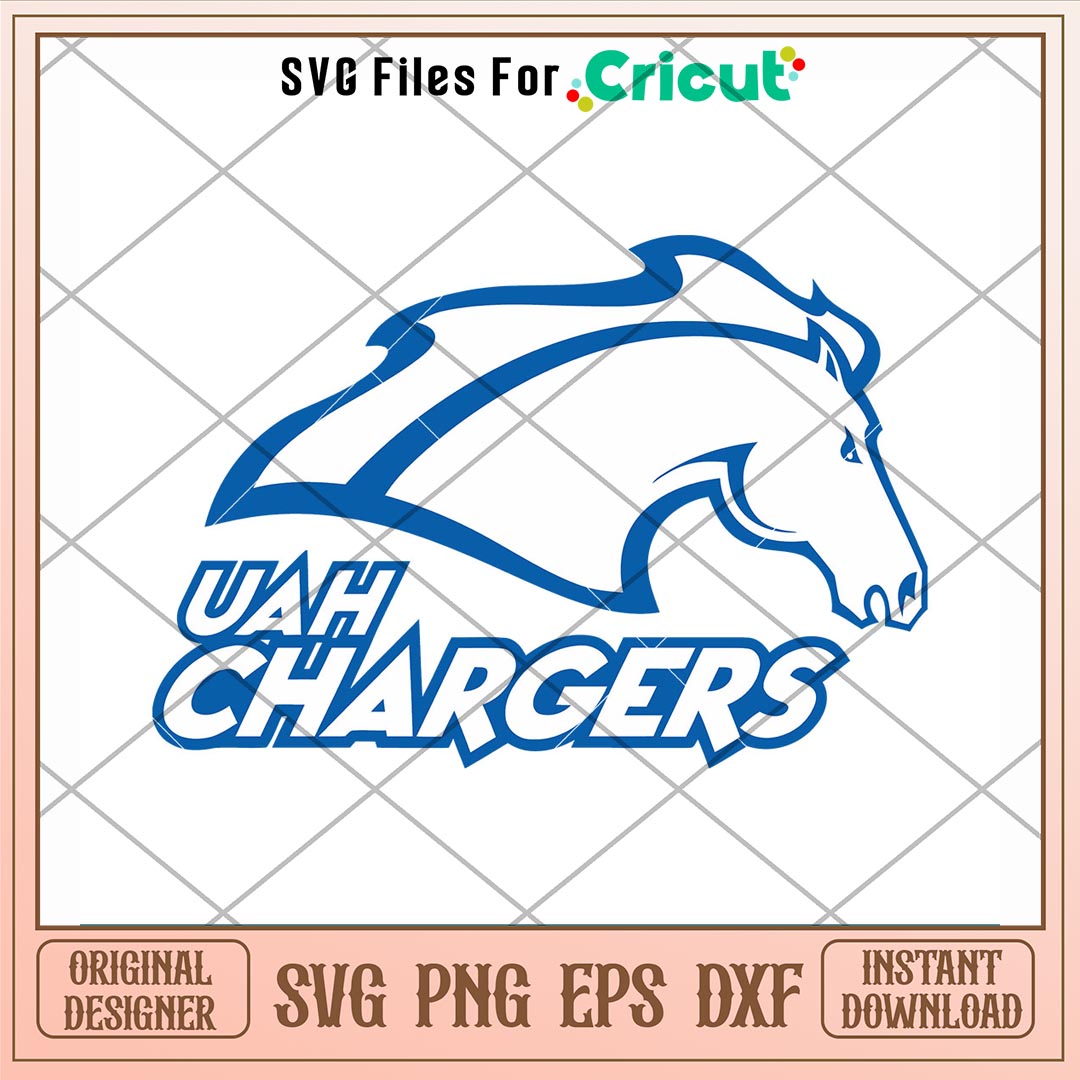 Alabama Huntsville Chargers Logo Svg, Alabama Huntsville Chargers Svg, NCAA Svg