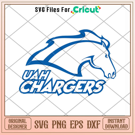 Alabama Huntsville Chargers Logo Svg, Alabama Huntsville Chargers Svg, NCAA Svg
