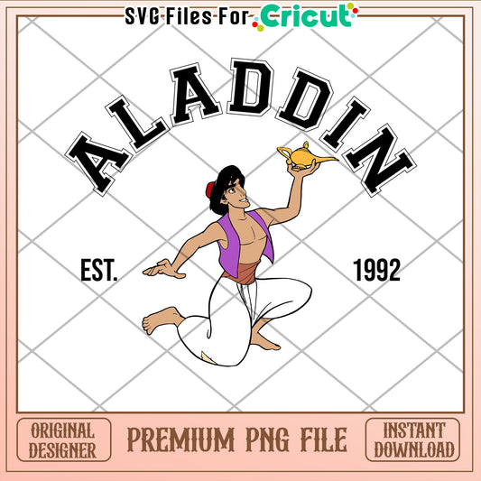 Aladdin PNG File Fun Design for Cricut Crafting Projects
