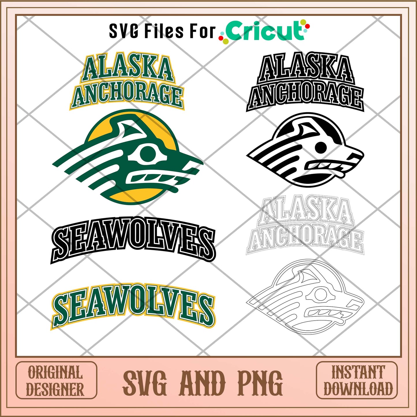 Alaska Anchorage Seawolves team sports svg bundle, Sport svg - Svgfileforcricut