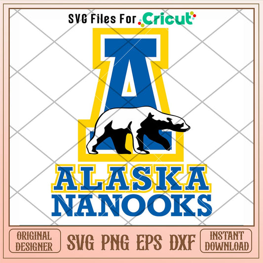 Alaska Nanooks Logo Svg, Alaska Nanooks Svg, NCAA Svg