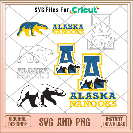 Alaska Nanooks team sports svg bundle, Sport svg - Svgfileforcricut