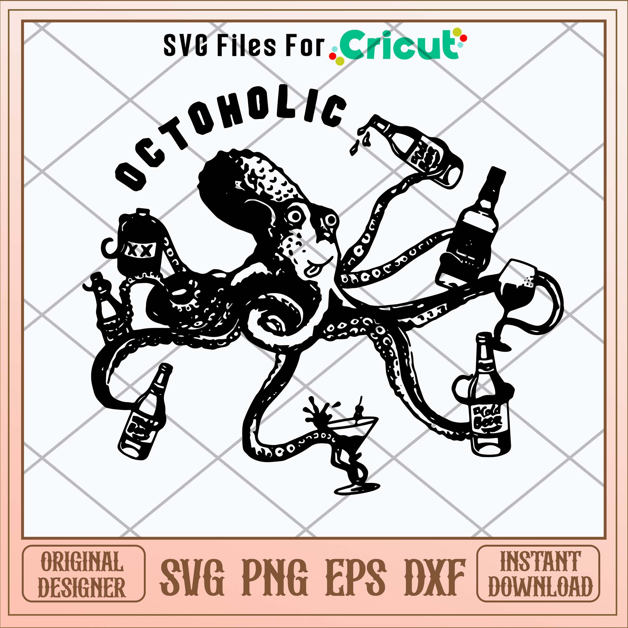 Alcoholic Octopus Svg-Svgfilesforcricut – svg files for cricut