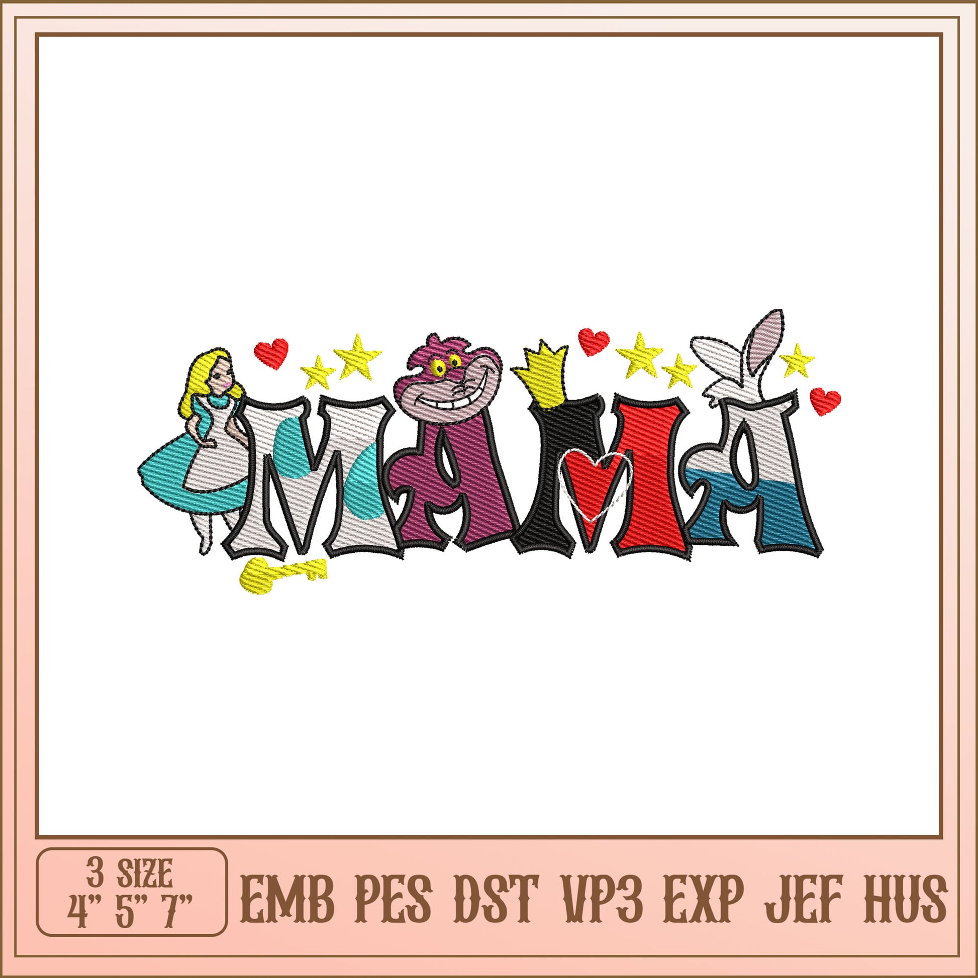 Alice Mama Embroidery Design