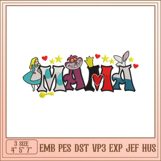 Alice Mama Embroidery Design
