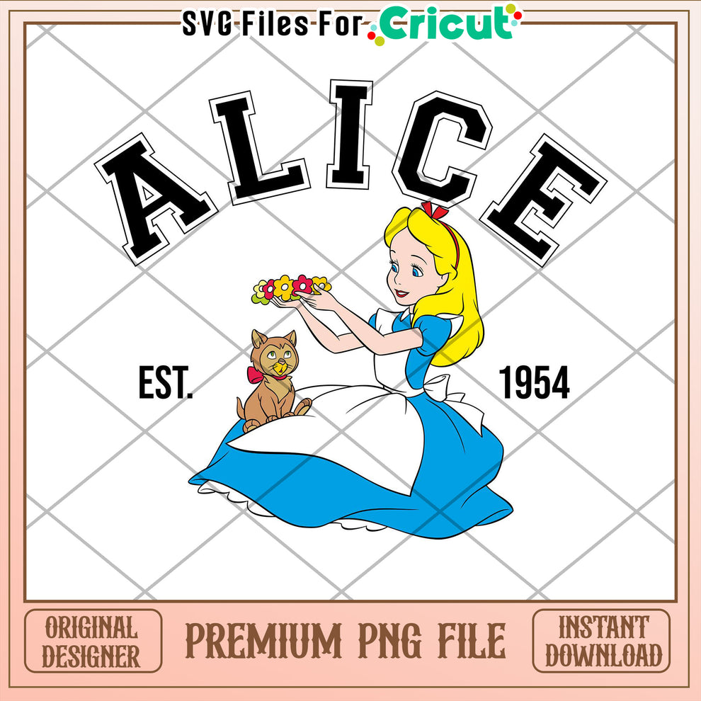 Alice in Wonderland PNG 1954 Design – svg files for cricut