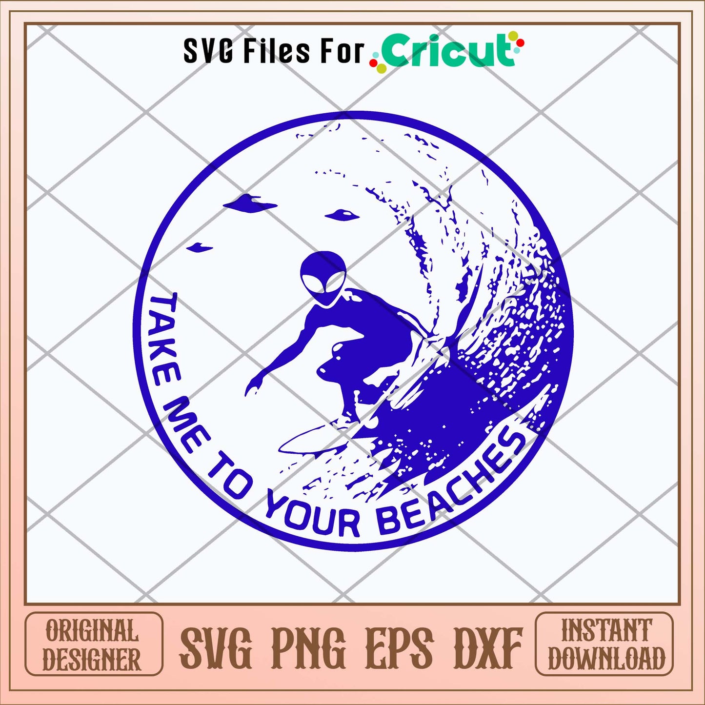 Alien Surf Svg-Svgfilesforcricut