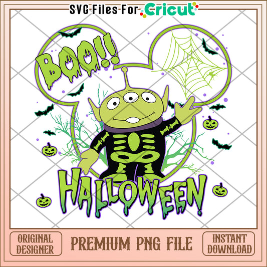 Alien toy story png, halloween​ cartoons png, halloween decor png