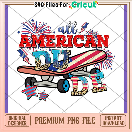 All American Dude PNG Design