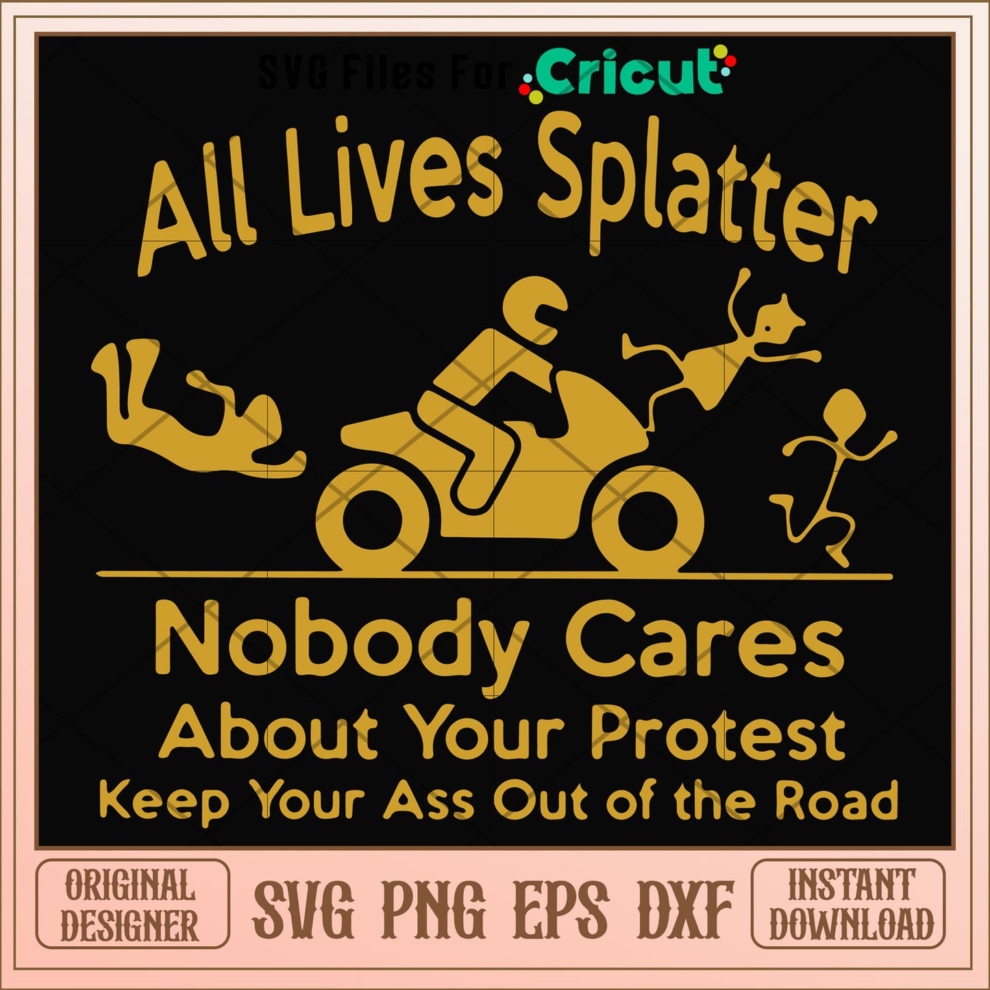 All lives splatter nobody cares svg, splatter svg, other svg