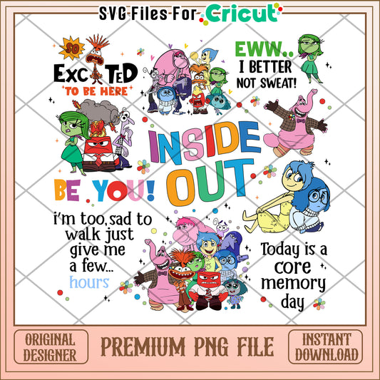 All of the emotions png, inside out png, inside out characters png