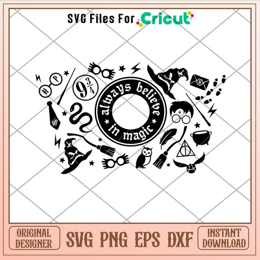 Always Believe In Magic Full Wrap, Always Believe In Magic Full Wrap Svg