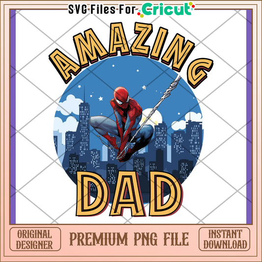 Amazing Dad Spiderman PNG Design