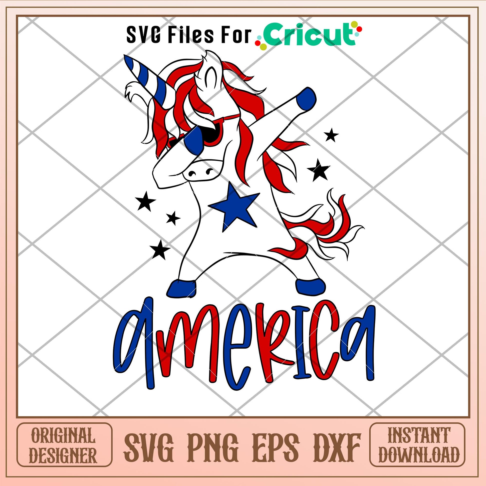 America Dabbing Unicorn, American dabbing unicorn 4th of july american flag svg
