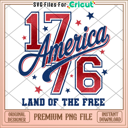 American 1776 land of the free png, independence vibes png, patriotic theme png