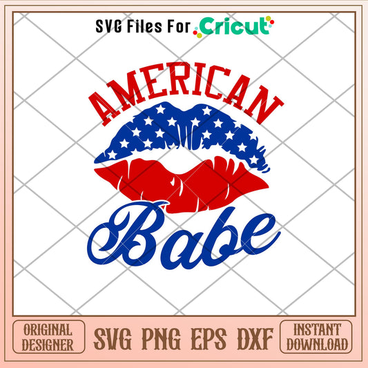 American Babe Lips, American Babe Lips Svg