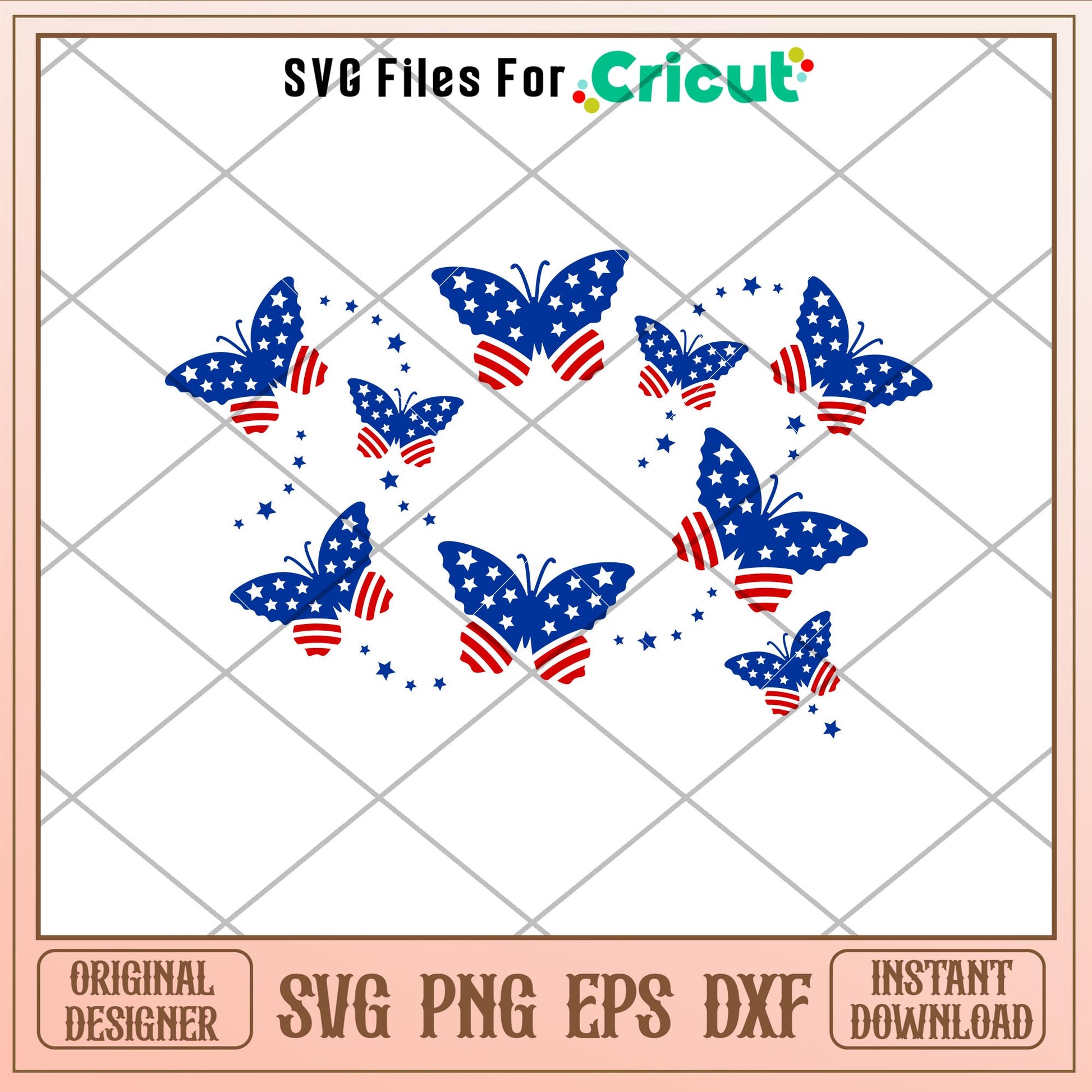 American Butterfly Full Wrap, American Butterfly Full Wrap Svg
