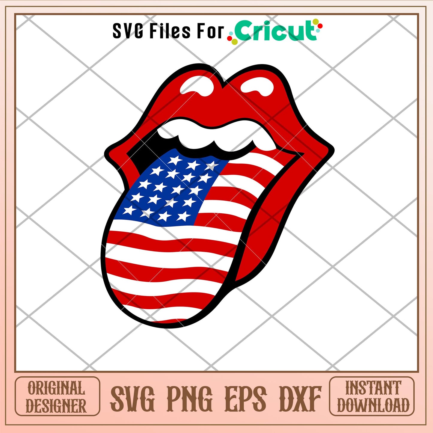 American Flag Tongue, American Flag Tongue Svg